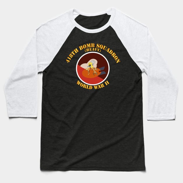 418th Bomb Squadron WWII Baseball T-Shirt by twix123844